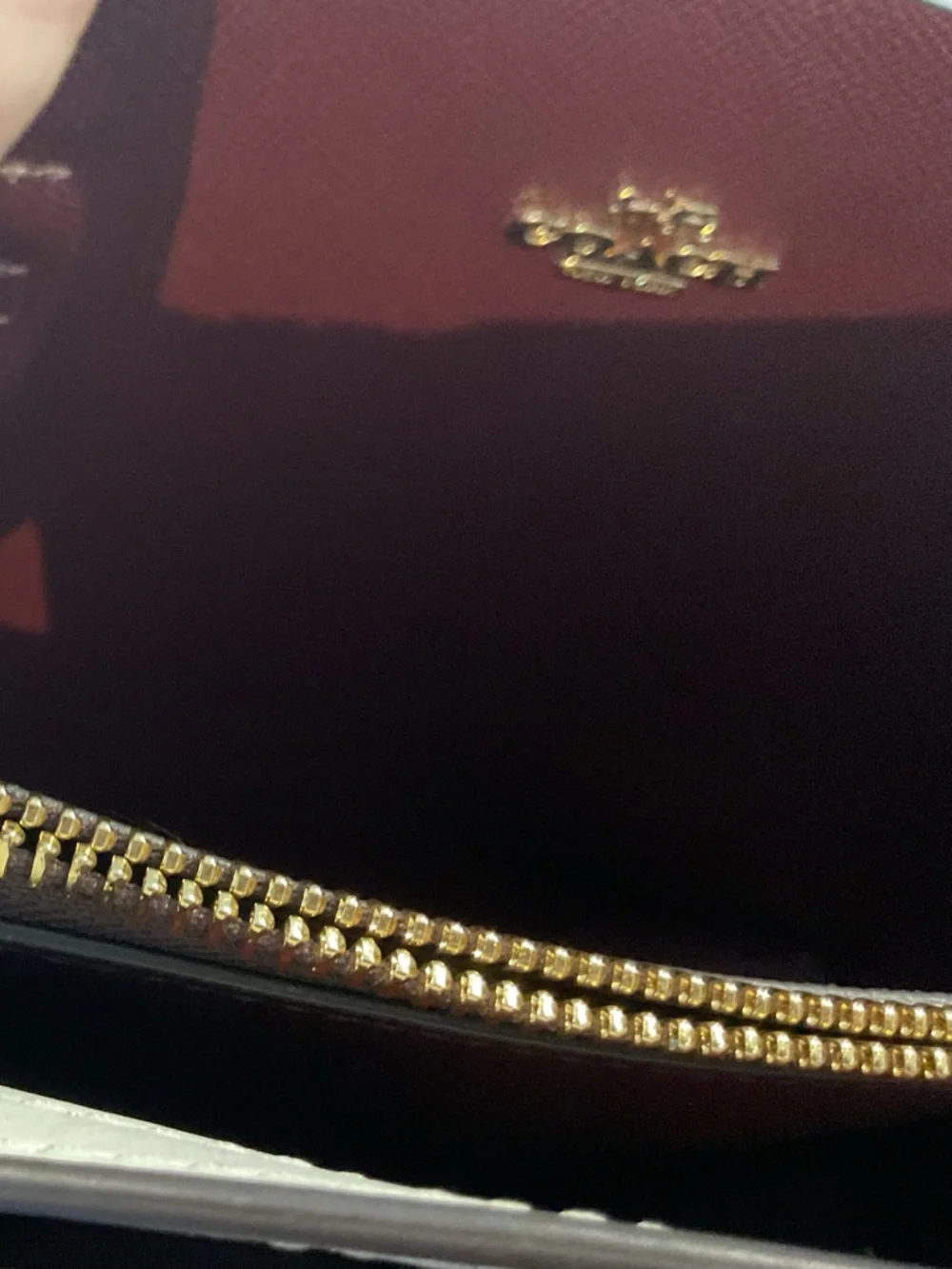 Coach Cream Signature Pattern Tote with Gold Hardware - Picture 3 of 3